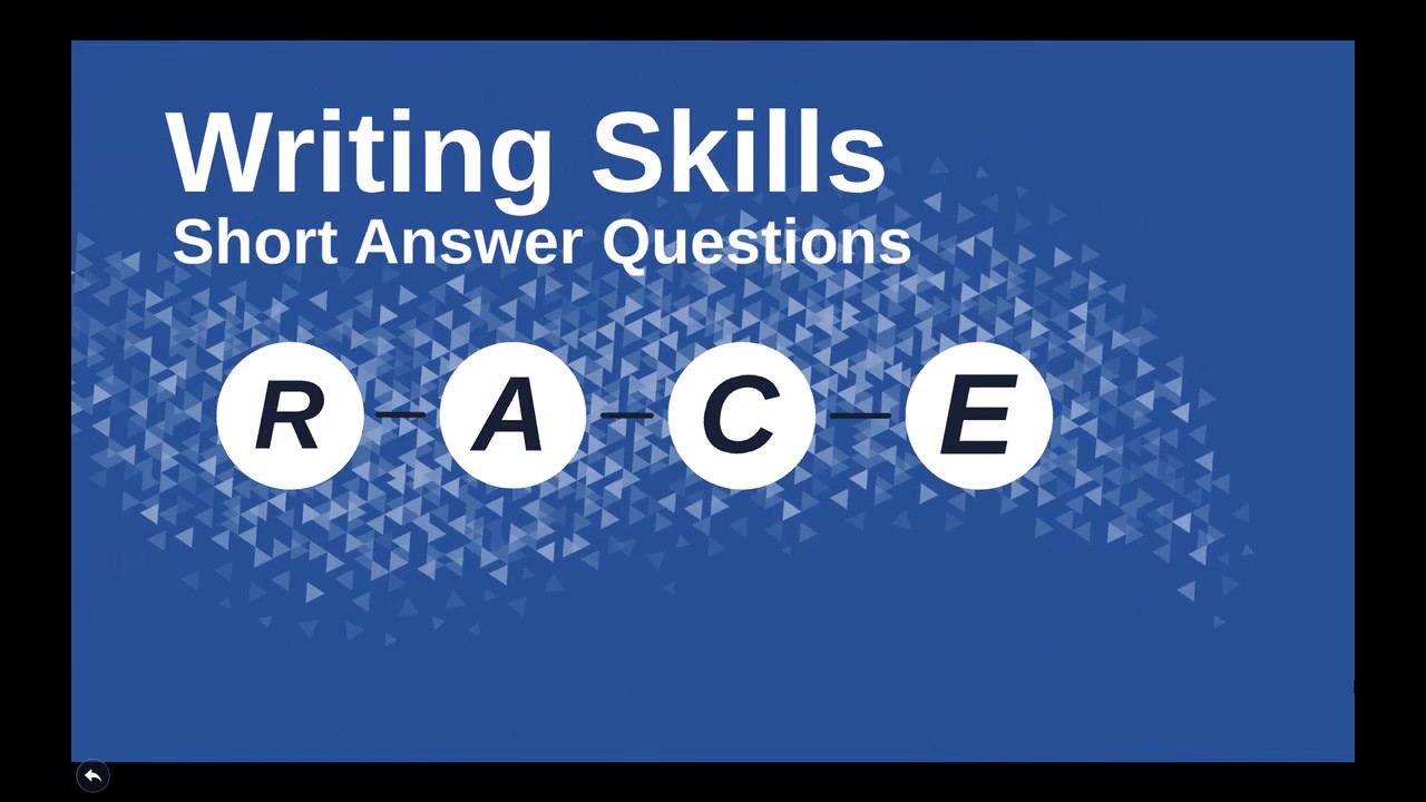 RACE: Answering Short Answer Questions - YouTube