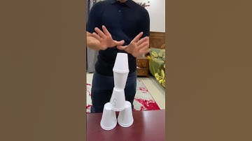 Cup Stacking with EYES CLOSED challenge!⚡️😂 #challenge #shorts #cupstacking