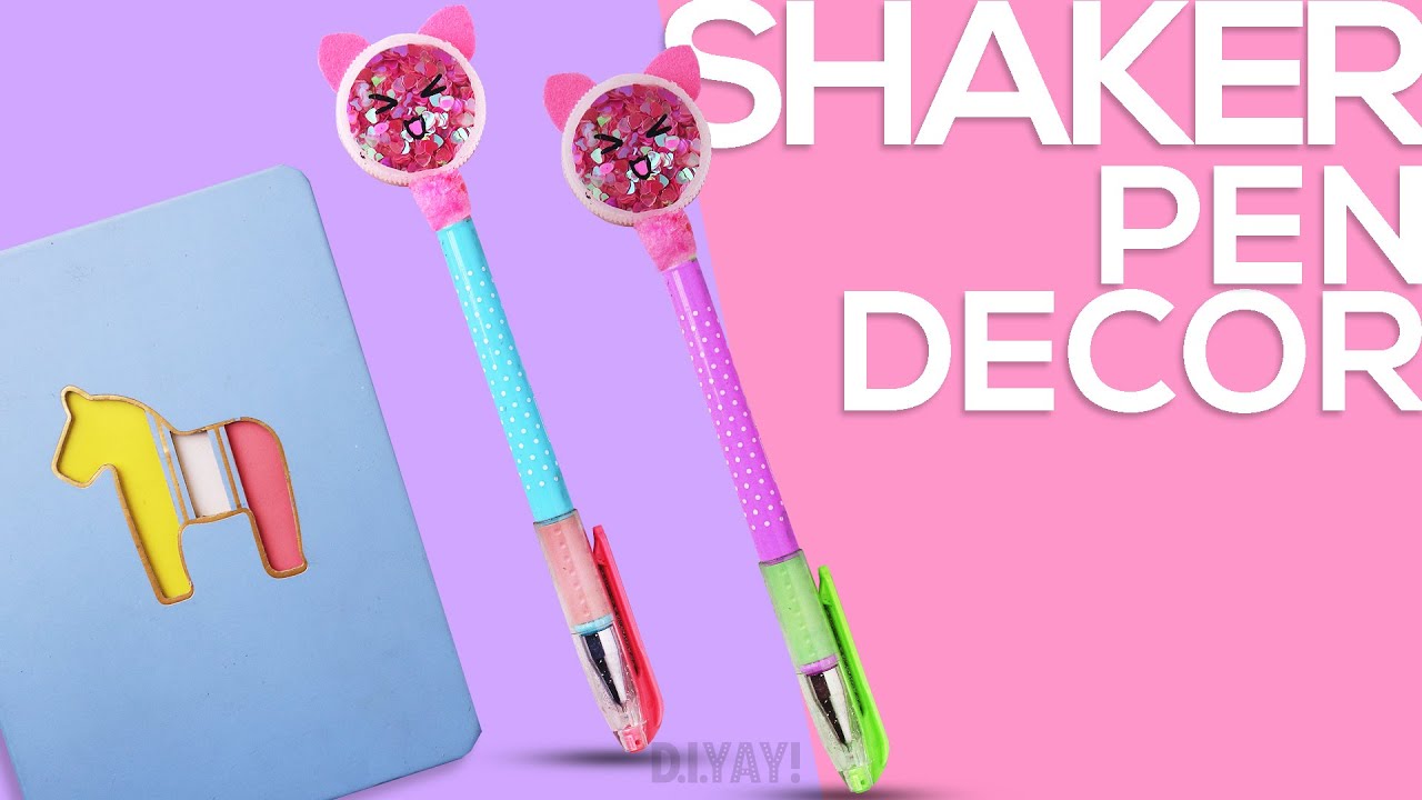 DIY Shaker Pencil Topper DIY Pen & Pencil Decorations Back to