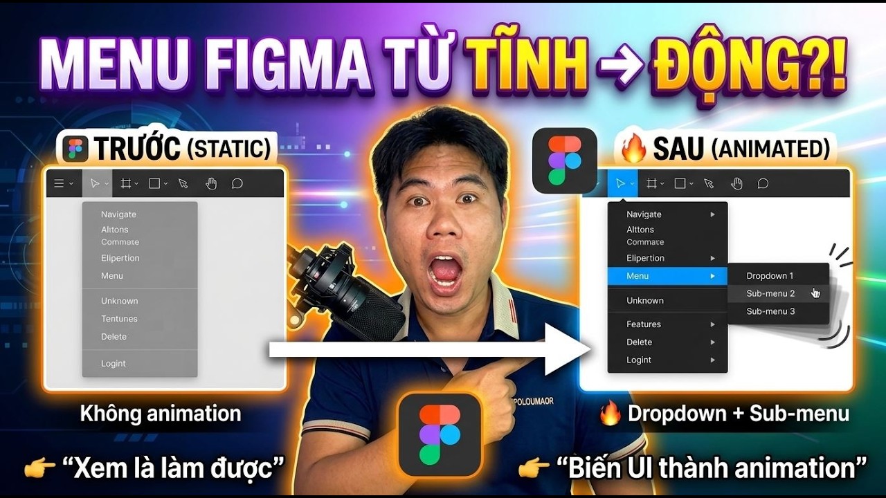 Cách tạo Dropdown menu animation trong Figma | Menu sổ dọc, sub-menu ...