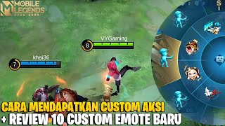 REVIEW 10 CUSTOM AKSI BARU & CARA MENDAPATKAN NYA - MOBILE LEGENDS