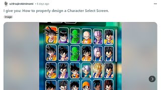 Alternative Sparking ZERO Character Select Screen