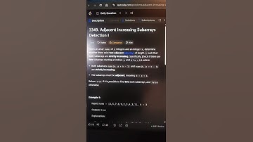 Leetcode 3349 Adjacent Increasing Subarrays Detection I | Java, C++, Python Fast Solution Explained