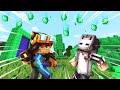 Minecraft mais il PLEUT des ÉMERAUDES ! Ft  Oxilac