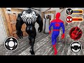 Venom and spiderman enter in granny house