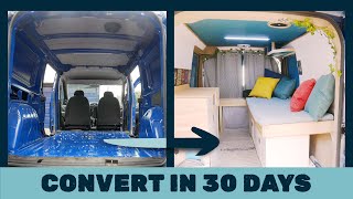 Fiat Doblo Micro Camper Conversion (in 8 minutes) Start to Finish