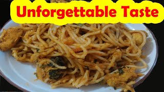 Marinated Chicken Spaghetti || The World’s Best And Tasty Spaghetti