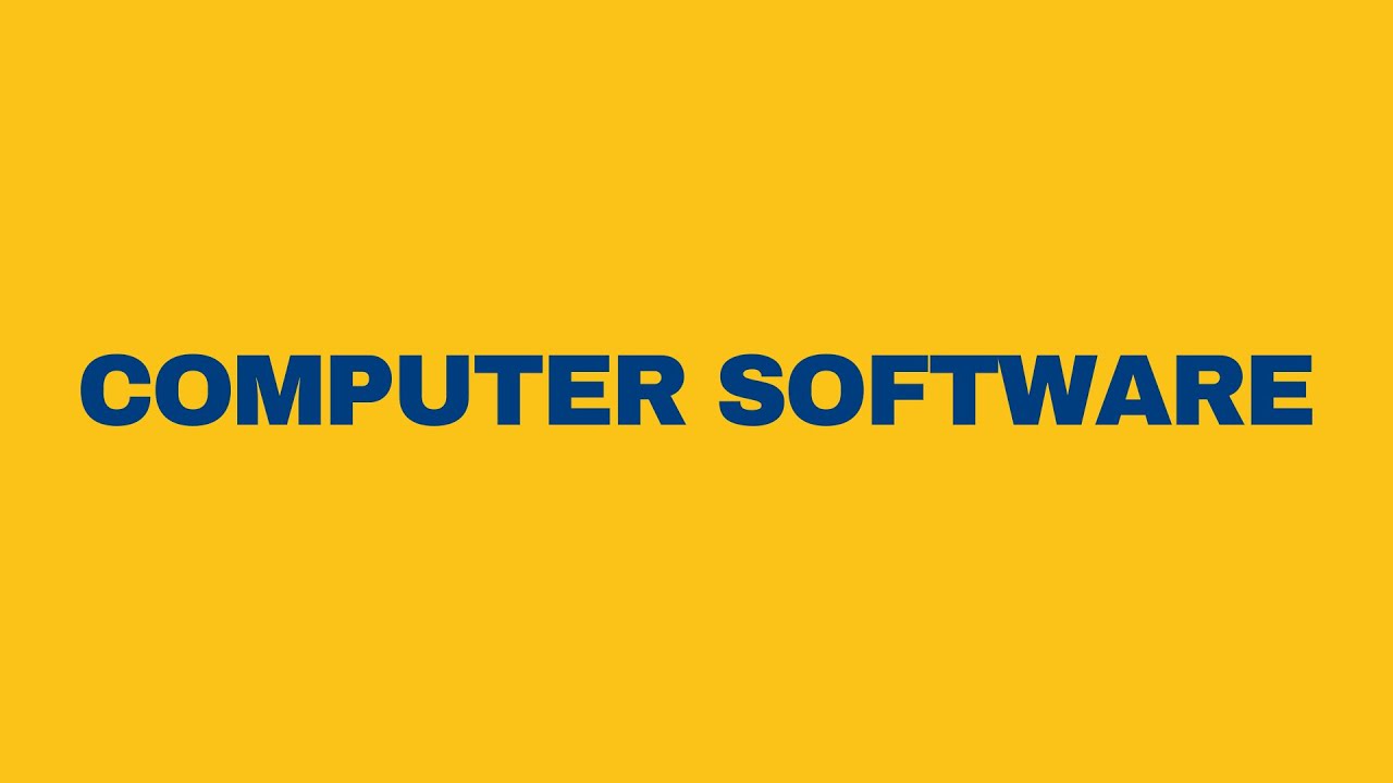 What is Computer Software? - YouTube