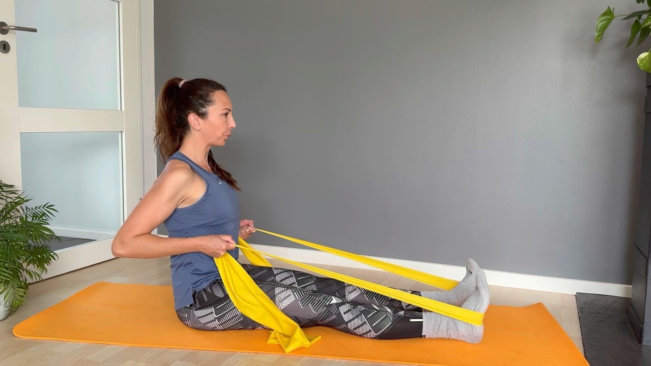 Seated banded row - YouTube