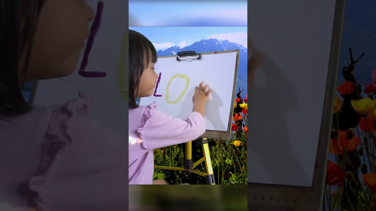 Kid artist painting LOVE | Acrylic painting | Mia Mai Art
