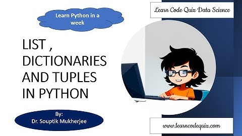 Learn Code Quiz: Data Science | Lists, Dictionaries, and Tuples | Learn Python in a Week