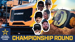 Hyundai x National Equipment League Season 2 — Event 4: CHAMPIONSHIP ROUND
Welcome to the @NationalEquipmentLeague SEASON TWO brought to you by @hceamericas! #HeavyEquipment #ConstructionEquipment #Earthmoving #CompactEquipment #equipmentoperator #hyundaice #BlueDiamondAttachments
This event is the CHAMPIONSHIP ROUND! Who will take home the championship? Andrew Camarata and Bryan Furnace have made their move up the leaderboard - but is it enough to slow the momentum of Mike Simon and Chris Guins?
This season features our competitors working with Hyundai Construction Equipment to complete three new contests and one returning contest to determine whether Bryan Furnace will retain his title, or whether someone else will wear the crown of National Equipment League champion!
All of our competitors are geared up by Triple Crown Products, a leading partner for branded work gear and swag in the construction industry. You can learn more about them at: https://triplecrownproducts.com/r and @triplecrownproducts2361
Additional product and equipment support has been provided by @BluediamondAttachments this season! Learn more about them at https://www.bluediamondattachments.com/
The attendance of each competitor this time was provided by great equipment partners throughout the U.S., including: @NationalEquipmentDealersLLC Buck and Knobby, Diamond Equipment, Jet City Equipment, Hardings Heavy Equipment and A Montano.
@DieselandIron is here at the Hyundai Product Center defending his crown, and we have a combination of new and returning competitors, including: @AndrewCamarata @DirtPerfect @letsdig18 @dirtgrainsteel and Brenna Moore!
Want to compete? Learn more? https://equipmentleague.com/
0:00 Intro
3:19 Bryan Furnace
6:53 Andrew Camarata
10:14 Dirt Perfect
14:10 Brandon Shannon
19:30 LetsDig18
24:19 Brenna Moore
MISSED OUT ON SEASON 1?
Event 1: https://www.youtube.com/watch?v=meyJ6b_E6F8
Event 2: https://youtu.be/Q5CAttyS5pw?si=In1hVPwDPaH7pvgs
Event 3: https://youtu.be/f5cP1lIq54A?si=i970qkAZQT8Ha2zo
Event 4: https://youtu.be/RhjORbO2trA Hyundai x National Equipment League Season 2 — Event 4: CHAMPIONSHIP ROUND