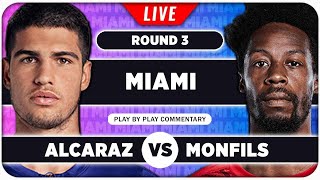 ALCARAZ vs MONFILS • ATP Miami Open 2024 • LIVE Tennis Play-by-Play Stream