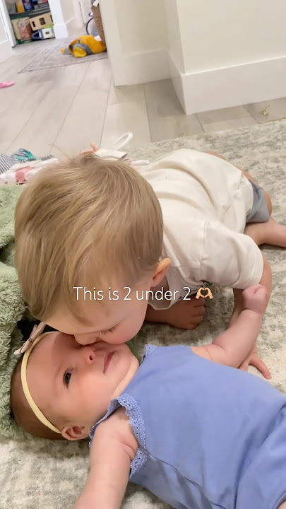 2 under 2 🫶🏼 the hardest, but also the sweetest 🥹 #siblings #2under2 #newborn #toddlerlife