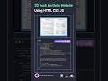 3D Book Portfolio Website 🤯 Using HTML CSS And JS 🗿 #js #htmlcss #programming #animation #code