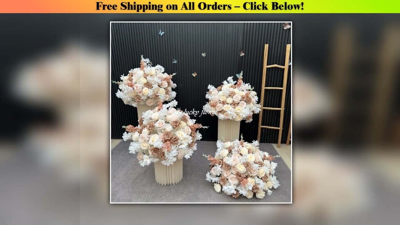 Luxury Artificial Rose Flower Ball Wedding Decoration Table Centerpieces Flower Decor Accessories