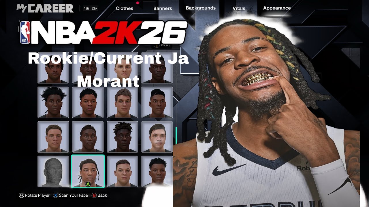 Most Accurate Ja Morant Face Creation NBA2K26