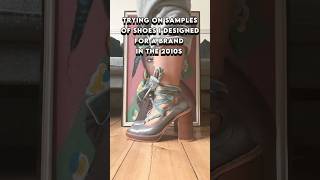 Trying on archive shoe samples ✨