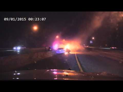 Montgomery County Police Officers Rescue Unconscious Man from Burning Vehicle