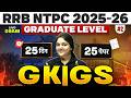 RRB NTPC Graduate Level GK GS 2026 | RRB NTPC GK GS Paper #2 | NTPC GK GS Class By Bhagyashree Mam