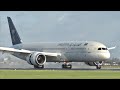 4k stunning polderbaan arrivals at amsterdam airport schiphol  b777 b787 b737 a320  more