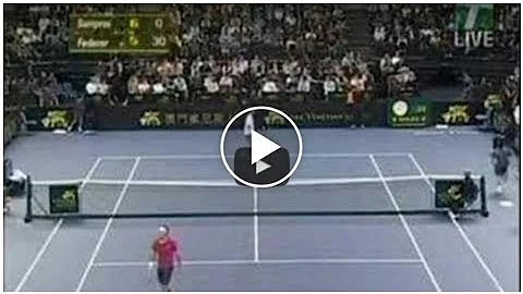 Amazing!!! 4 aces in a row by federer against sampras!!!