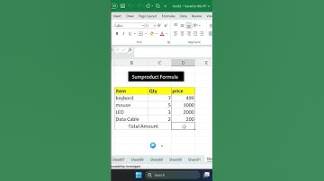 How to Use SUMPRODUCT in Excel | Powerful Formula Explained # #excel #excelformula