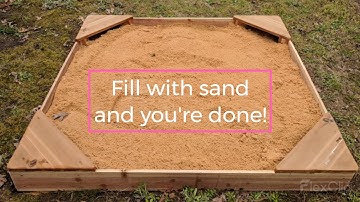How to build a DIY sandbox perfect for 2 kids. Safe, easy, quick, inexpensive build