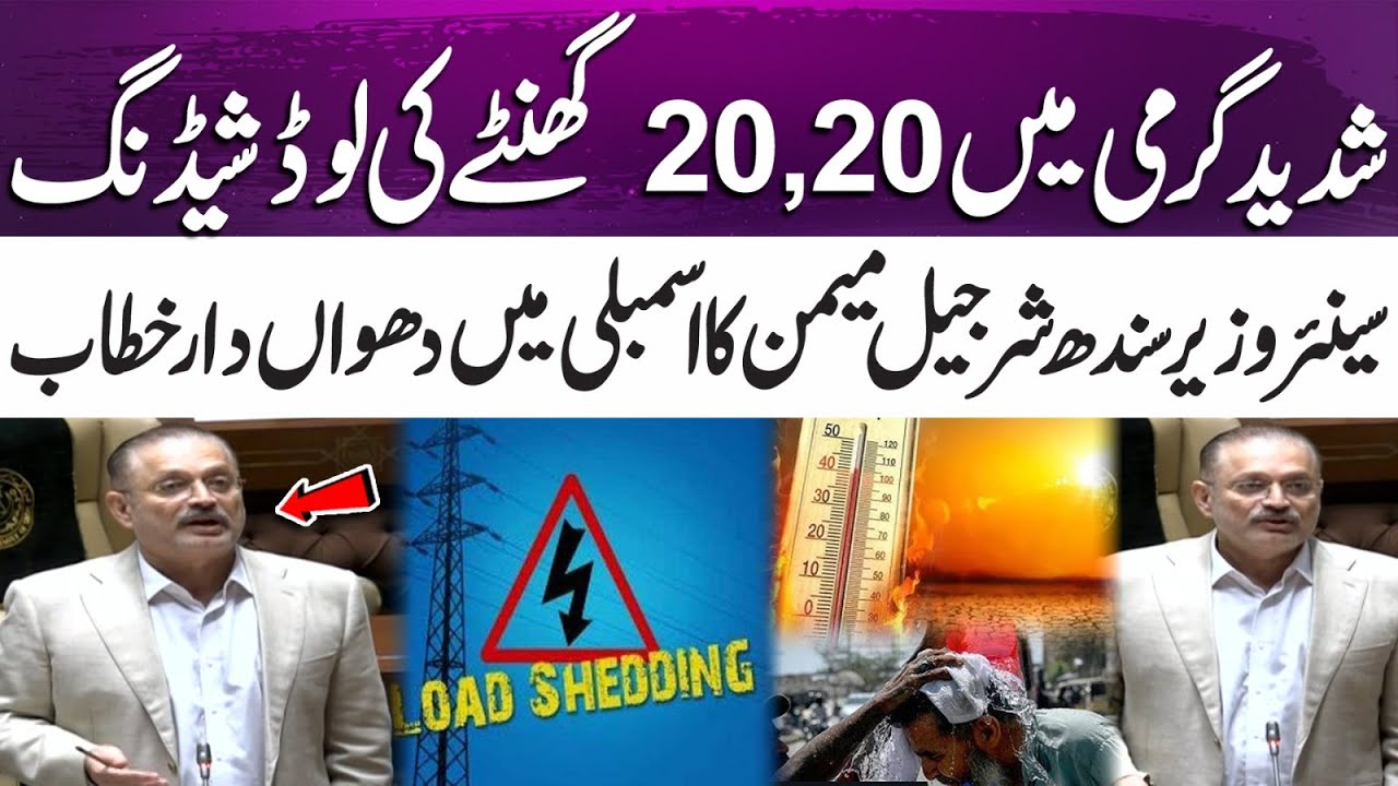 Electricity Crisis in Sindh | Senior Minister Sharjeel Inam Memon speech in Assembly | 365 News