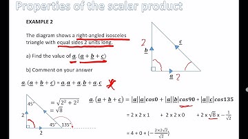 Higher Maths-Vectors-Scalar Product Properties