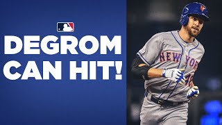 Jacob degrom is unreal at the plate! mets star batting .450 (!!!) in
2021!