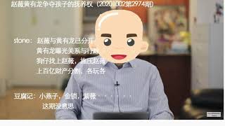 豆腐记：赵薇黄有龙争夺孩子的抚养权（20201002第2974期）