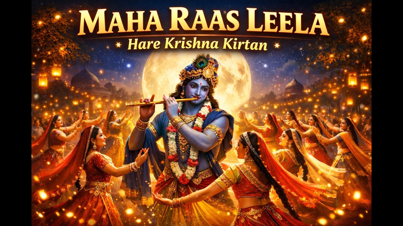 Maha Raas Leela 🌸 Krishna Aur Gopiyaan Ka Divya Raas | Hare Krishna Kirtan | @PrabhuLeelaTV #viral