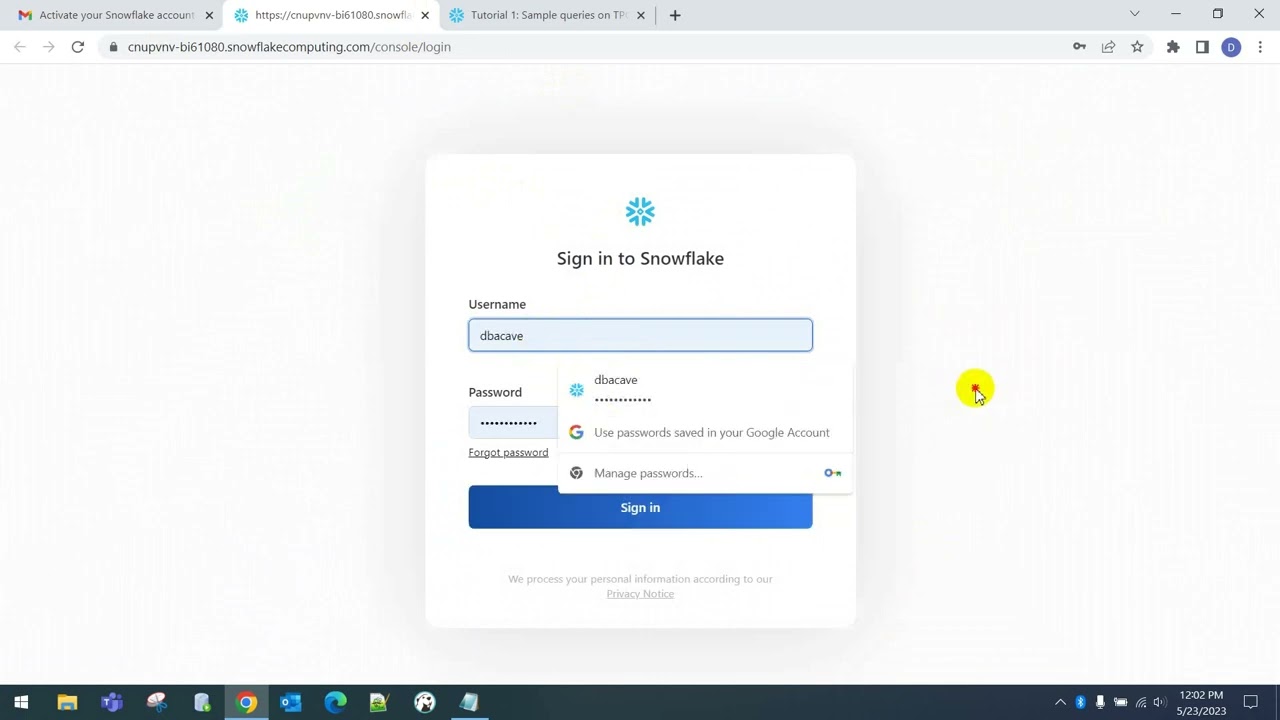 How to open snowflake account? 