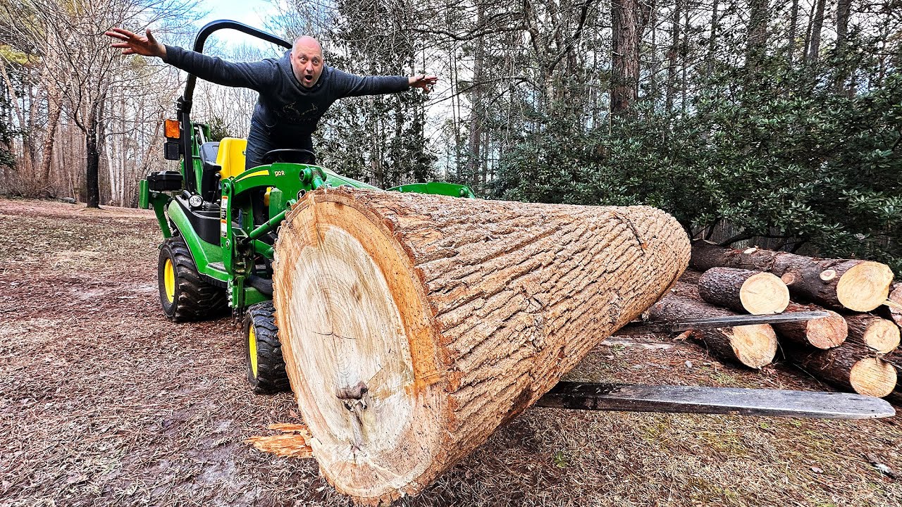 Can my WoodMizer LX55 Sawmill Handle this HUGE POPLAR LOG?