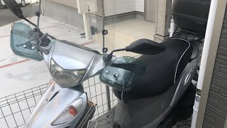 アドレスV125G  ナックルガードとシートを張り替えてみた。