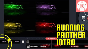 Running panther intro|How to make running panther intro in kinemaster|running panther intro template