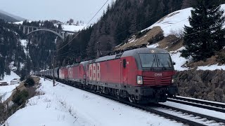 Zugverkehr/Trains at St.Jodok am Brenner 27.02.24