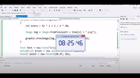 Graphical Digital Clock in C#