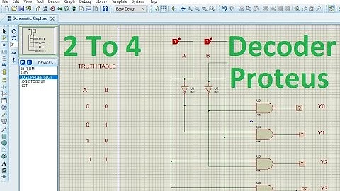 how to make 2 to 4 decoder in proteus || 2 to 4 decoder simulation in proteus || 2 to 4 decoder