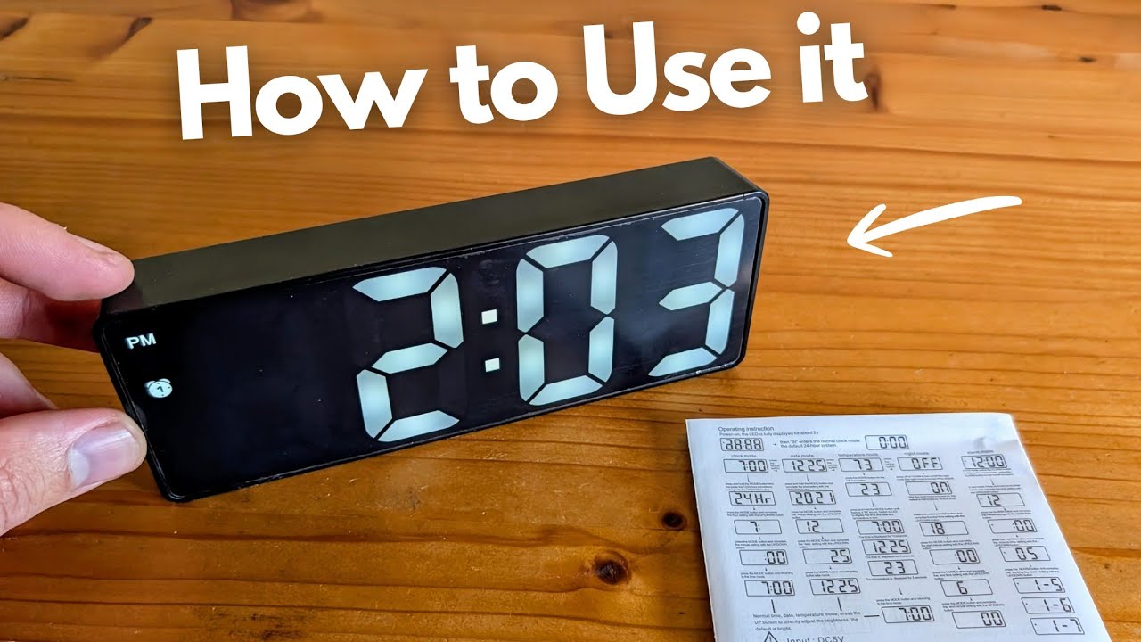 Modern LED Digital Table Clock With Adjustable Brightness