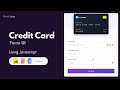 Credit Card Form Design with Animation | HTML, CSS, JavaScript &amp; Tailwind CSS | Modern UI Project