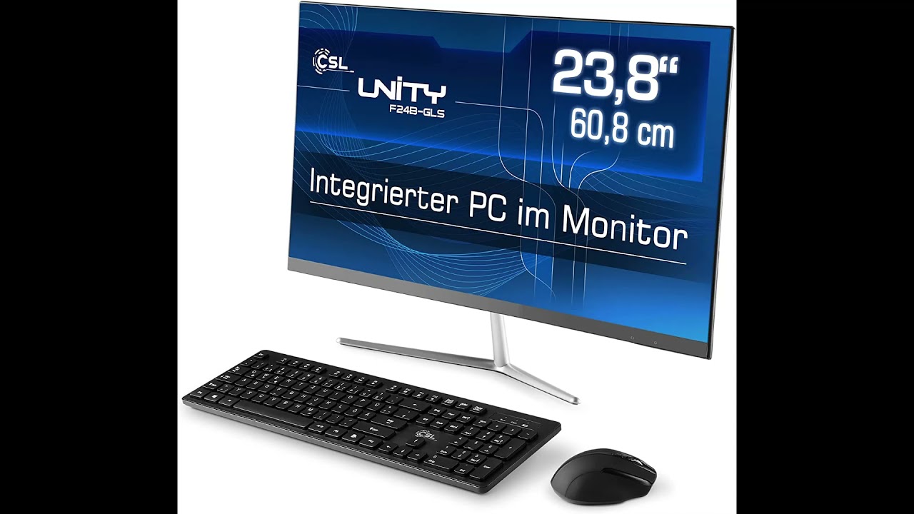 💎 Lautloser All-in-One PC (24 Zoll) - CSL Unity F24B-GLS: eine gute Wahl?  💎 - YouTube