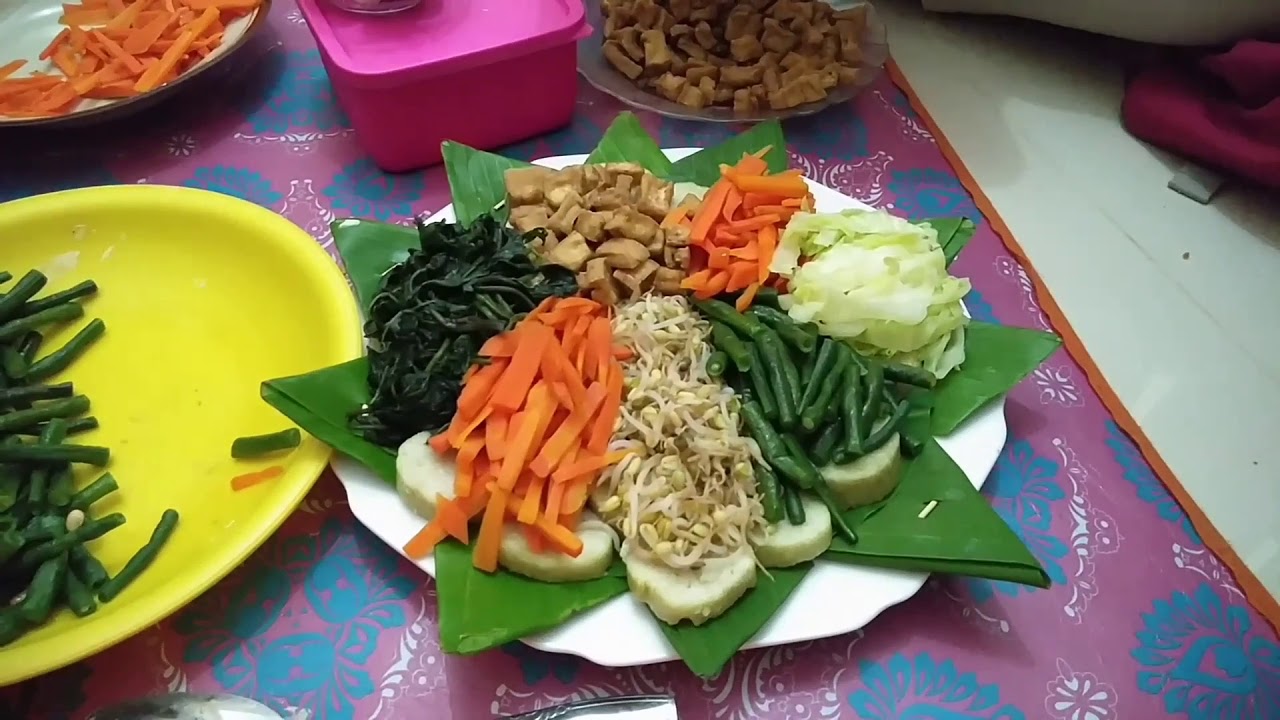 CARA MEMBUAT GADO GADO TUMPENG || makanan khas Jakarta modifikasi 