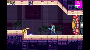 Metroid - Fusion (GBA) title screen/song/demo gameplay - retro video game!