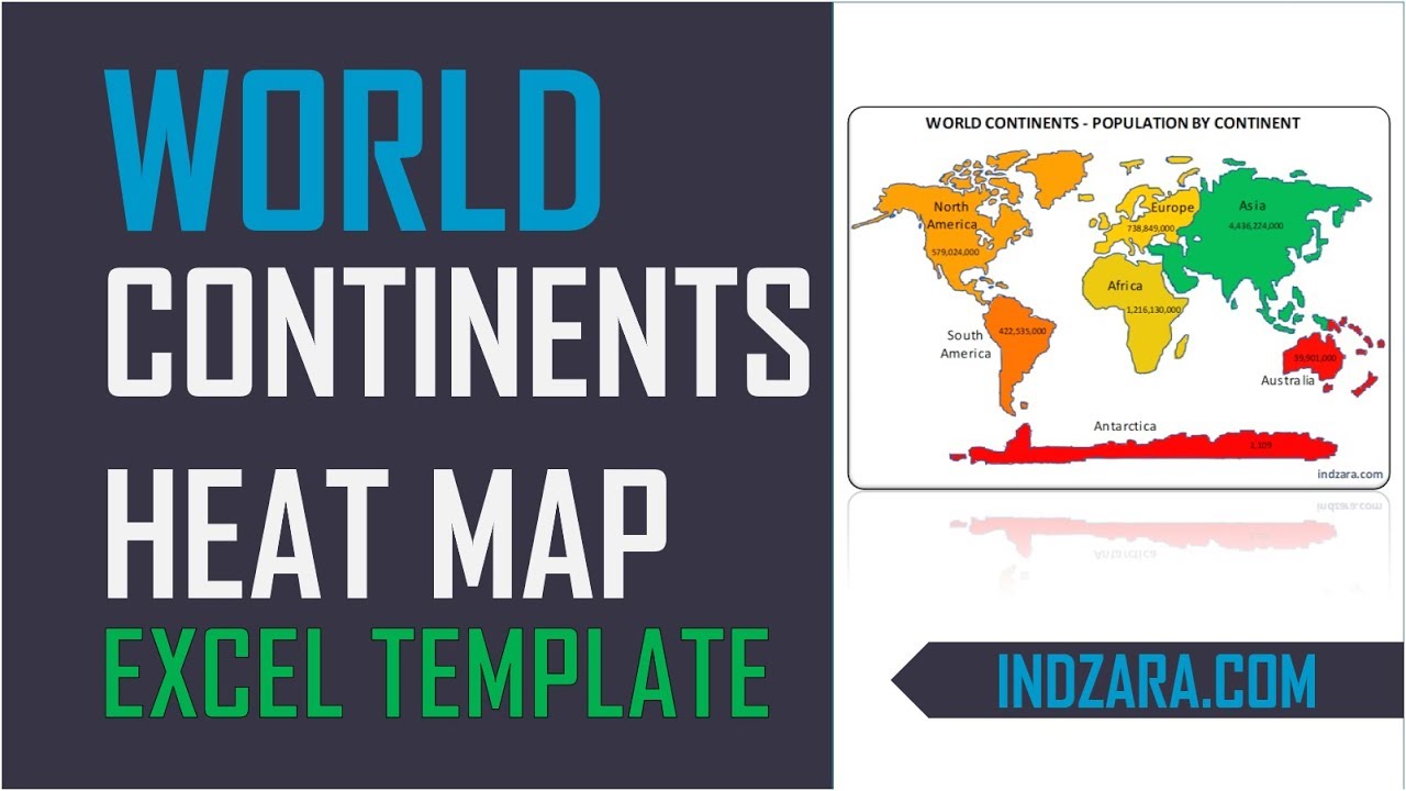 world heat map by continents free excel template youtube