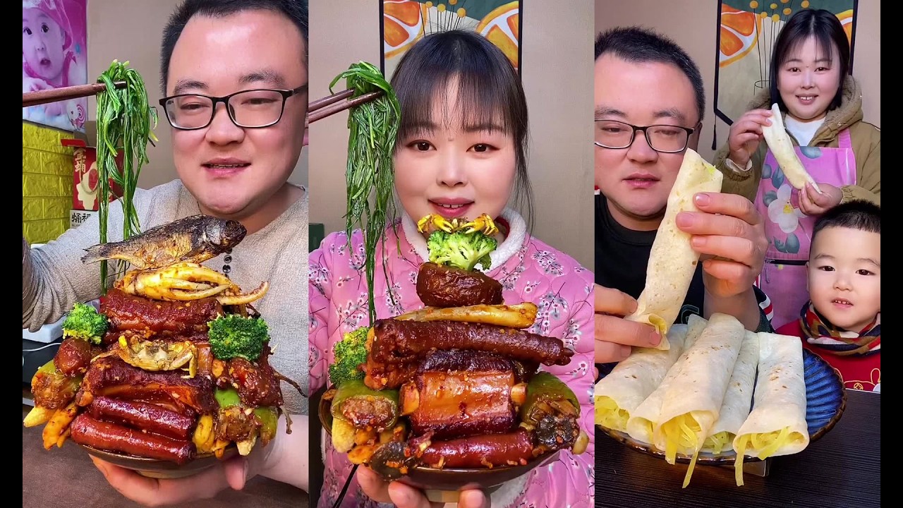 ASMR MUKBANG SEAFOOD DELICIOUS PORK BELLY  EATING SHOW 吃播taotao