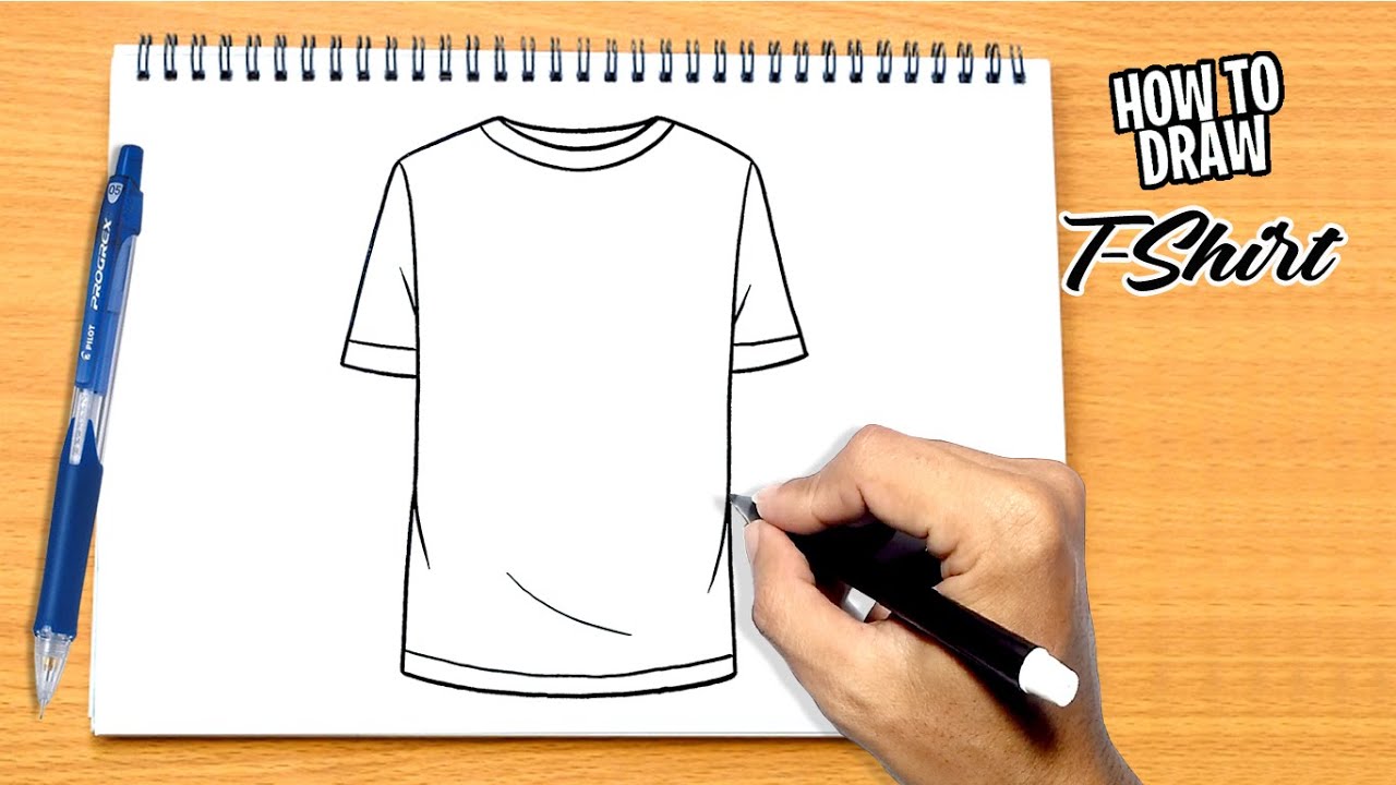 How to draw T-Shirt step by step - YouTube