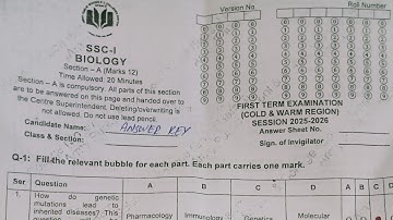 Biology Class 9th Sendup  First Term Paper 2025 #aps#apsacs#class 9th
