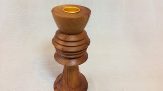 Wood turning - Lets turn candlestick holder out of scrap off cut!! Hey guys today i decided to try out making candlestick using off cut from Yew which had alot of checks and massive rot in middle. let